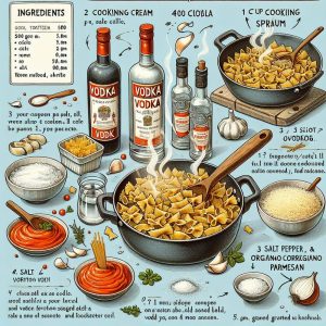 מתכון לפסטה איטלקית מעודנת עם רוטב וודקה
חומרים