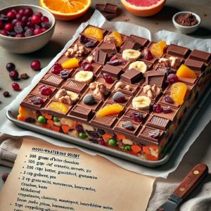 מתכון לקינוחים עם שוקולית מרירה ונשנושים