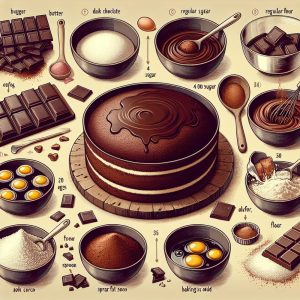 מתכון לעוגת שוקולית מרירה משוגעת