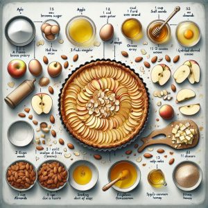 אני מציע לך מתכון לקיש בתפוחים, סידר אלמנדים ודבש